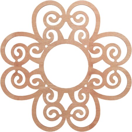 Ekena Millwork Cohen Wood Fretwork Pierced Ceiling Medallion, Cherry, 26"OD x 8 7/8"ID x 3/8"T CMWP26X26X0375COCH